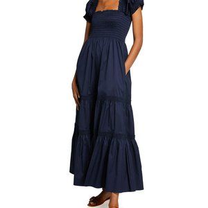 Tory Burch Smocked Midi Dress